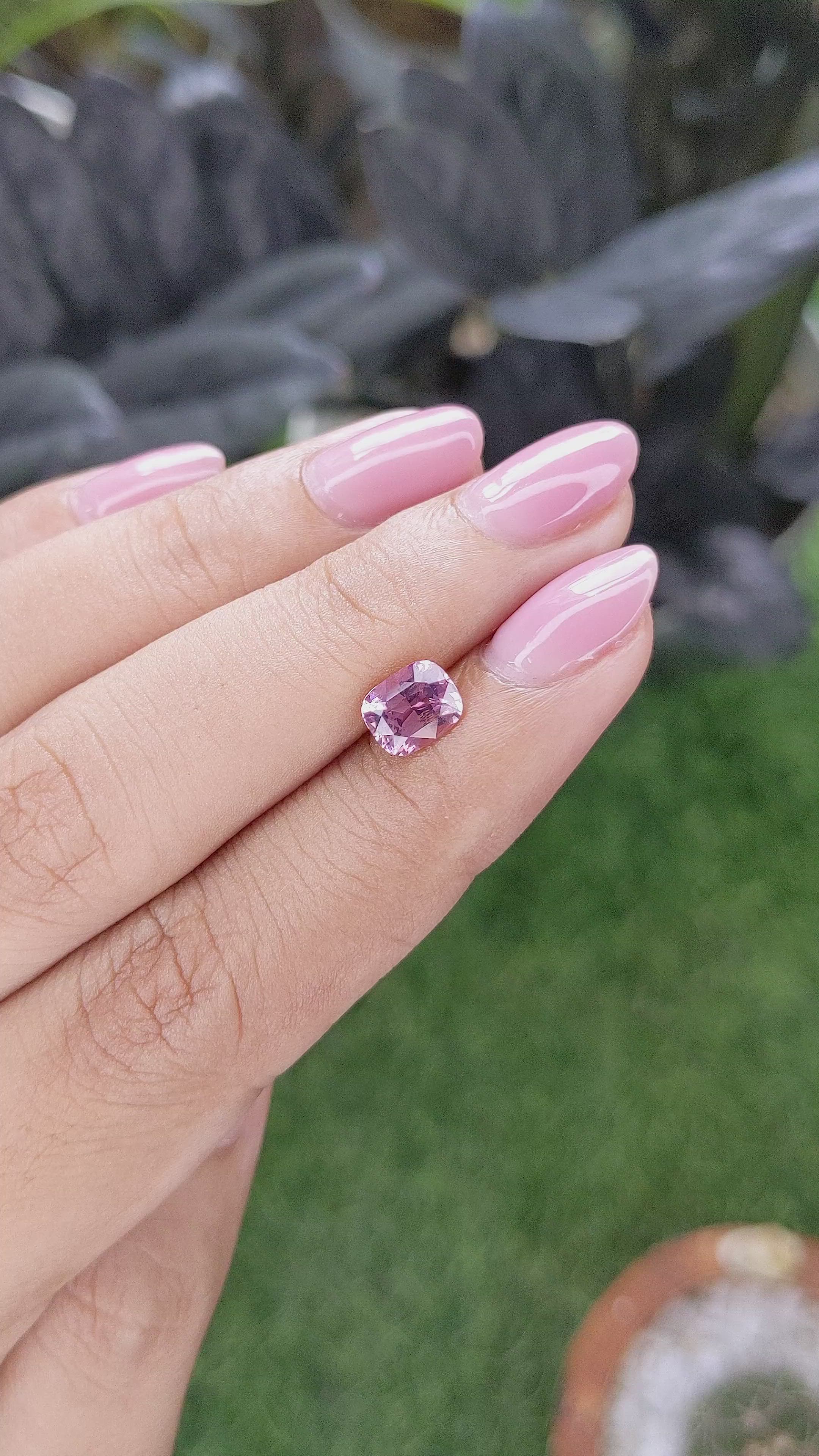 1.18 Ct. Purplish Pink Spinel from Tanzania Size Video