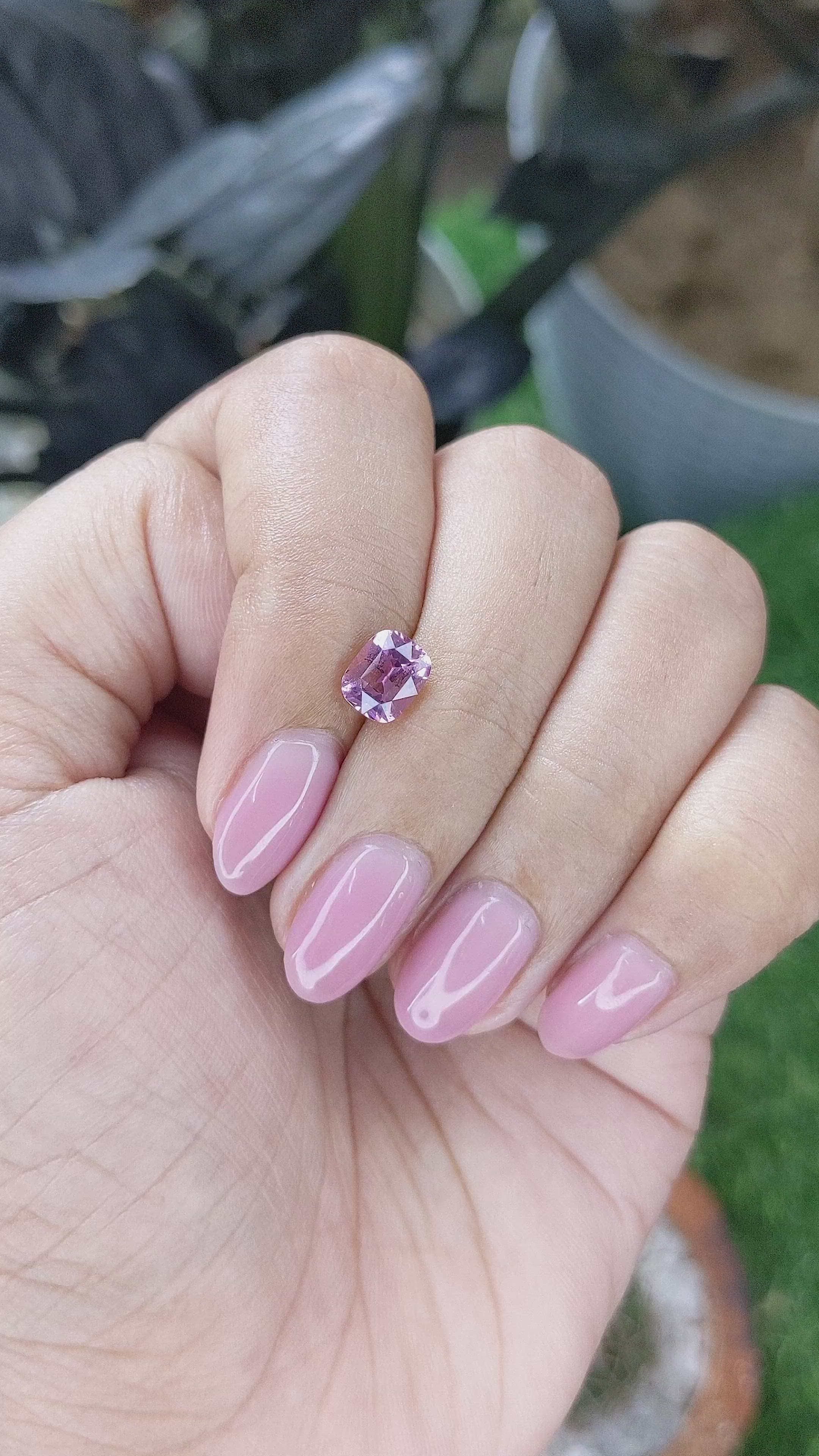 1.18 Ct. Purplish Pink Spinel from Tanzania Size Video
