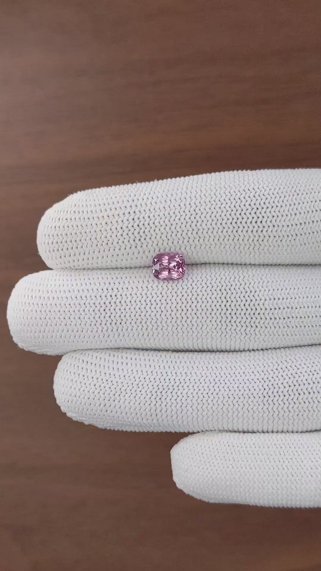 1.18 Ct. Purplish Pink Spinel from Tanzania Size Video