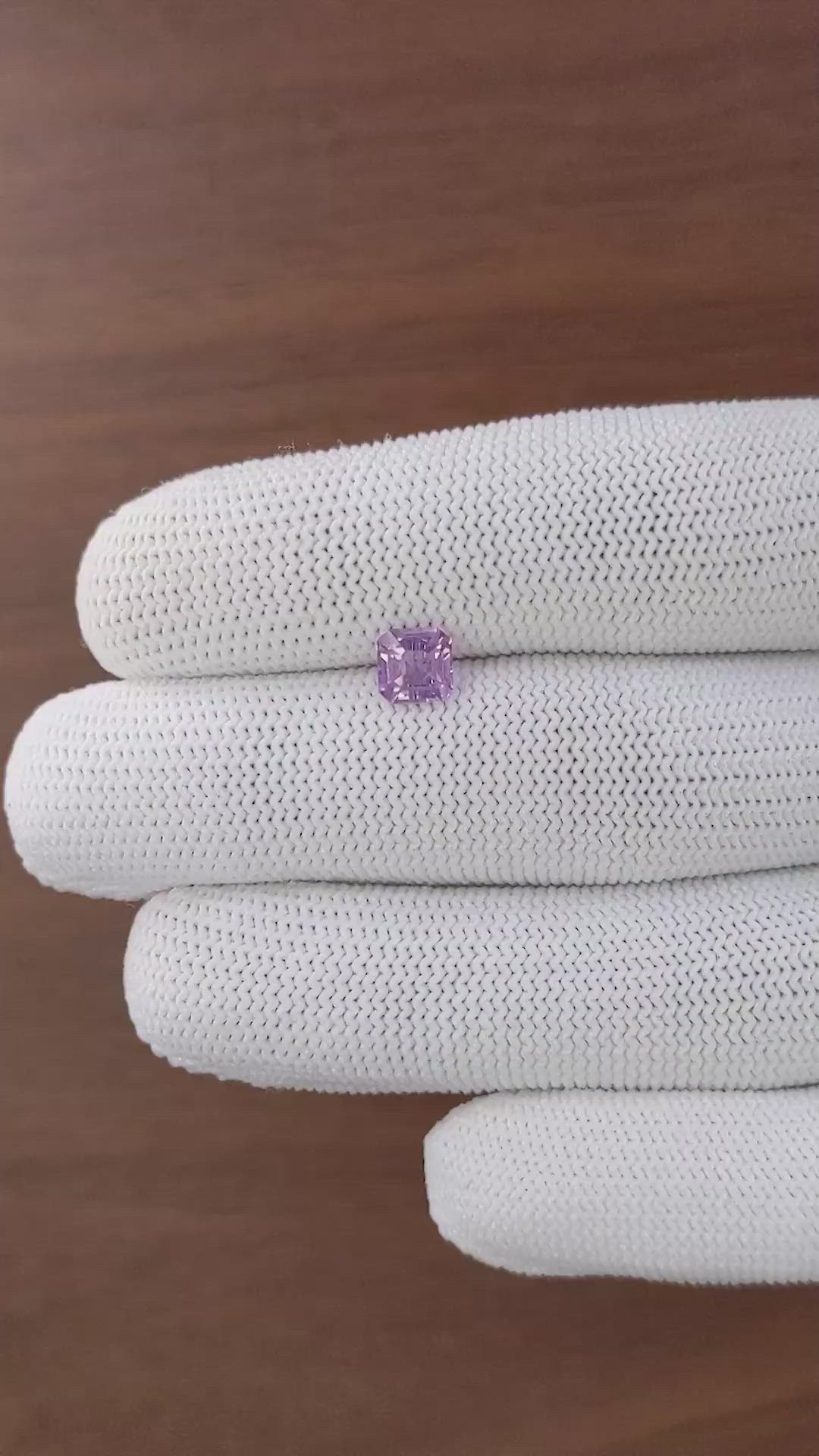 1.06 Ct. Pinkish Purple Spinel from Tanzania Size Video
