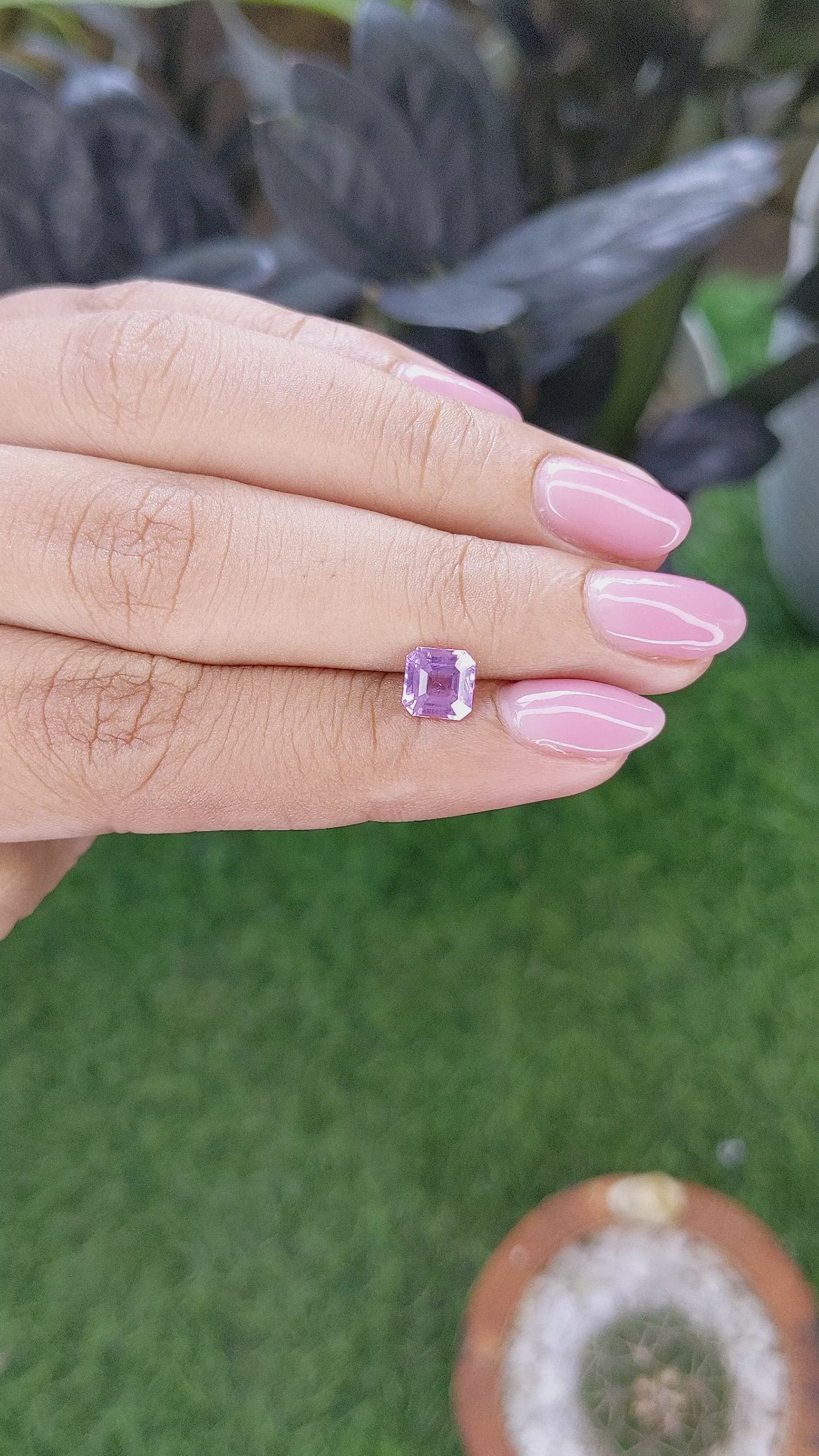 1.06 Ct. Pinkish Purple Spinel from Tanzania Size Video