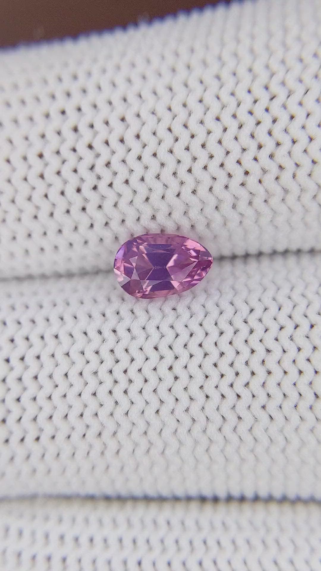 1.02 Ct. Purplish Pink Spinel from Tanzania Size Video