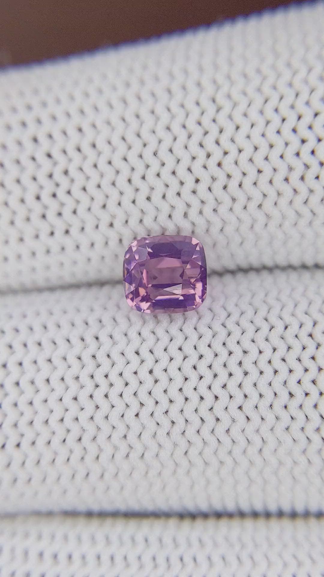 1.55 Ct. Pinkish Purple Spinel from Tanzania Size Video