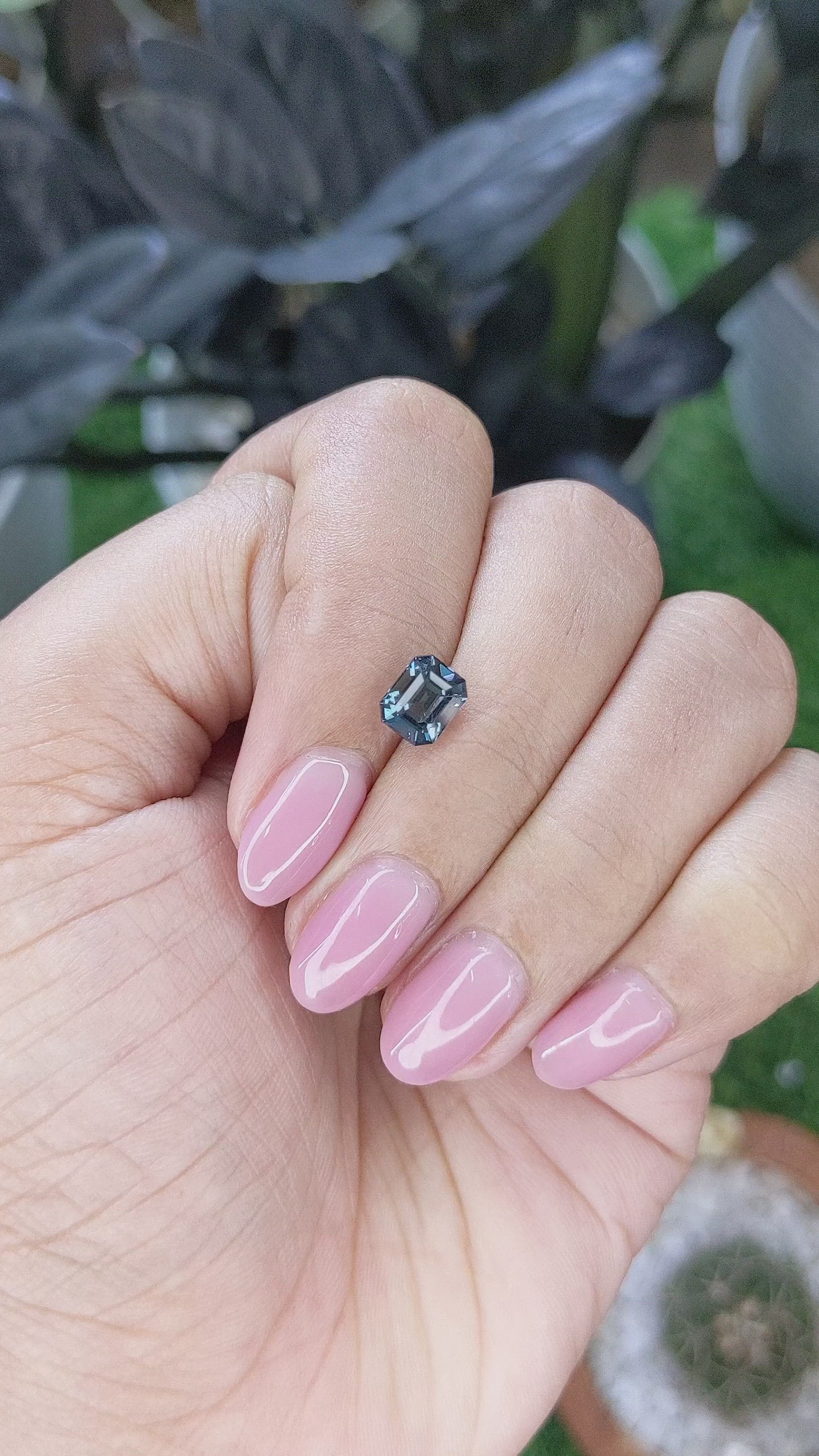 1.53 Ct. Greyish Blue Spinel from Tanzania Size Video