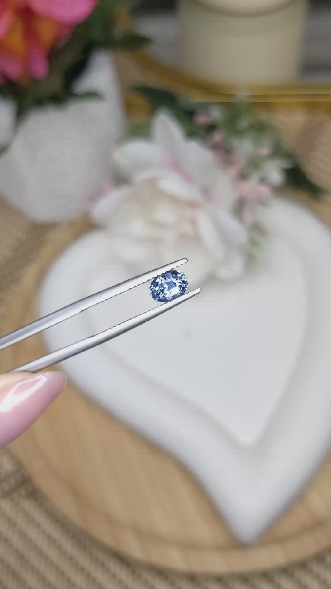 1.18 Ct. Blue Spinel from Ceylon (Sri Lanka) Size Video