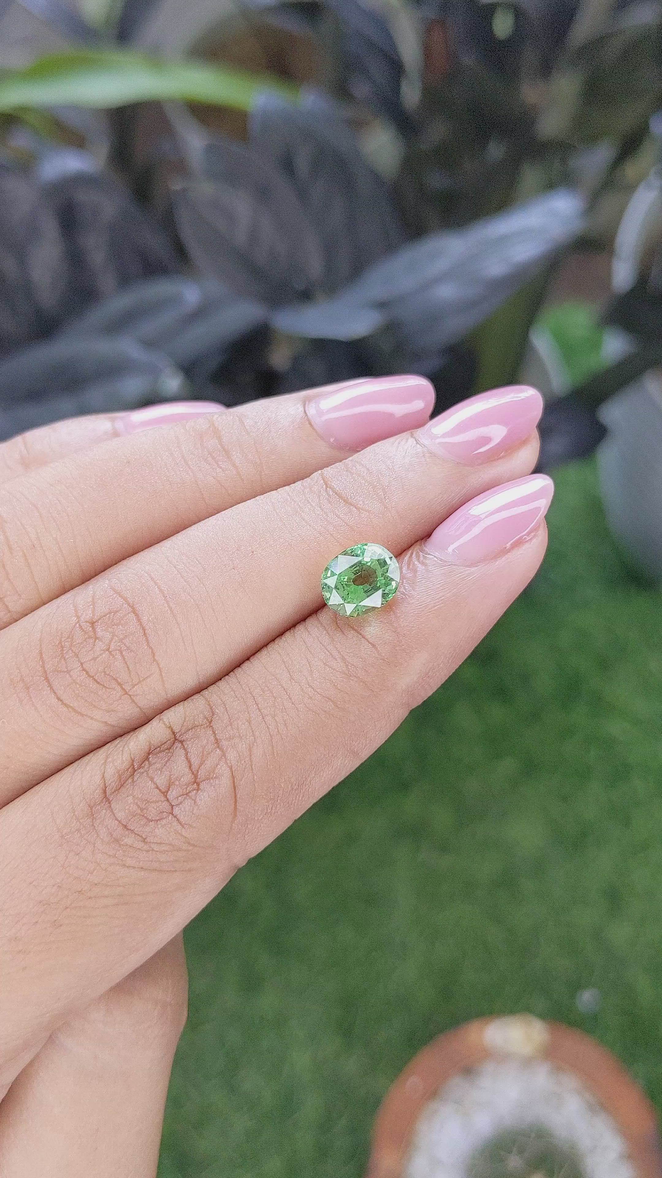 2.14 Ct. Green Kornerupine from Tanzania Size Video