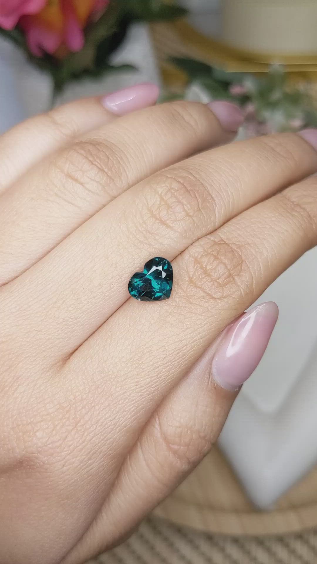 2.51 Ct. Greenish Blue Spinel from Ceylon (Sri Lanka) Size Video