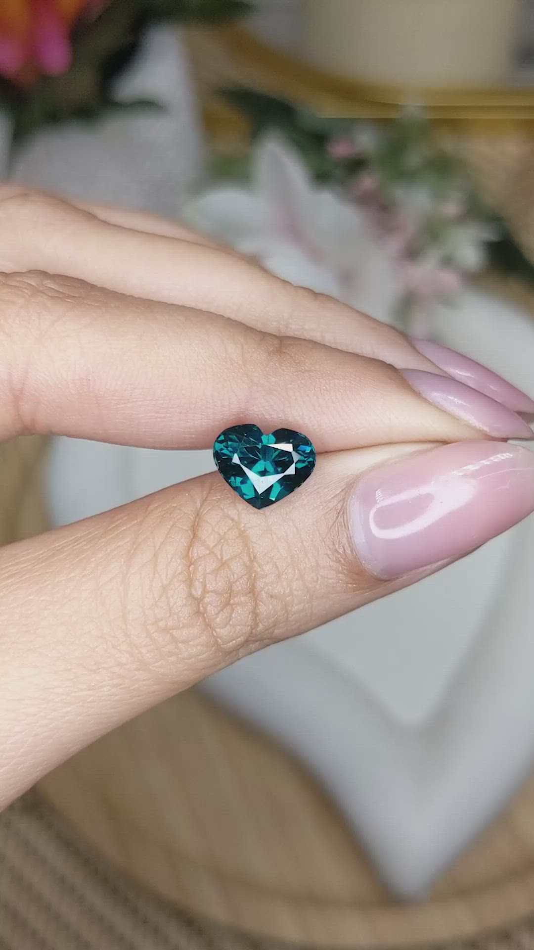 2.51 Ct. Greenish Blue Spinel from Ceylon (Sri Lanka) Size Video