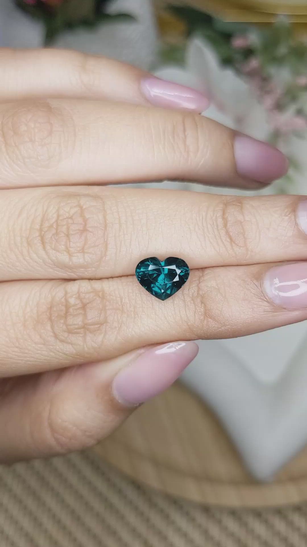2.51 Ct. Greenish Blue Spinel from Ceylon (Sri Lanka) Size Video