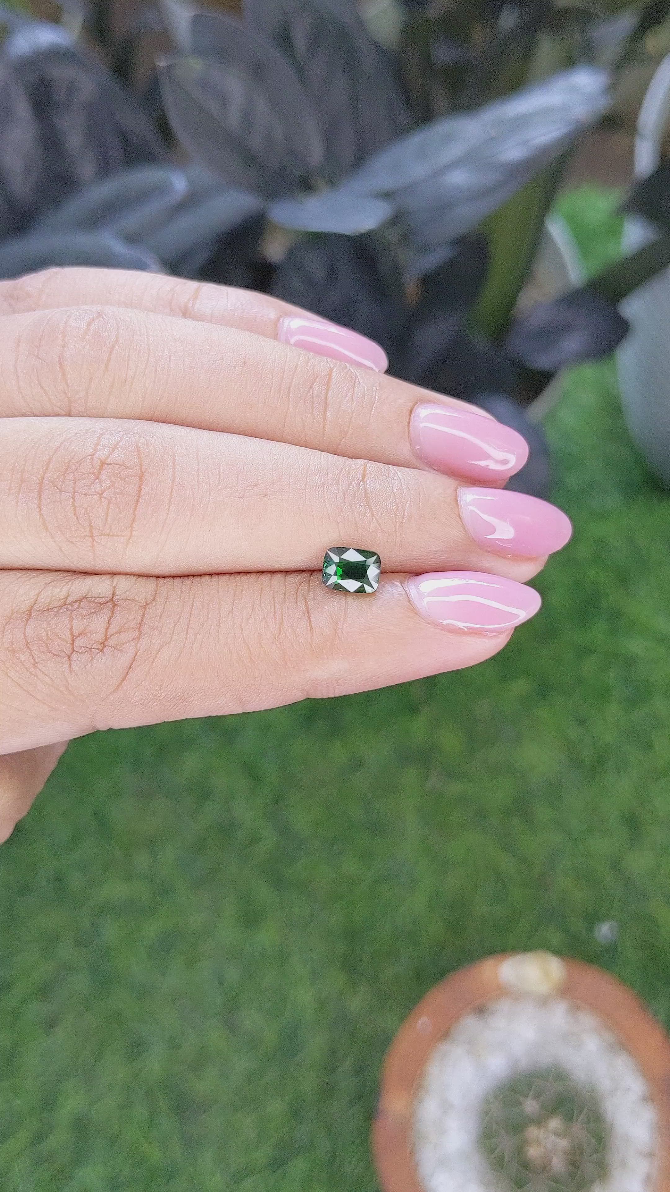 1.03 Ct. Tsavorite Garnet from Tanzania Size Video