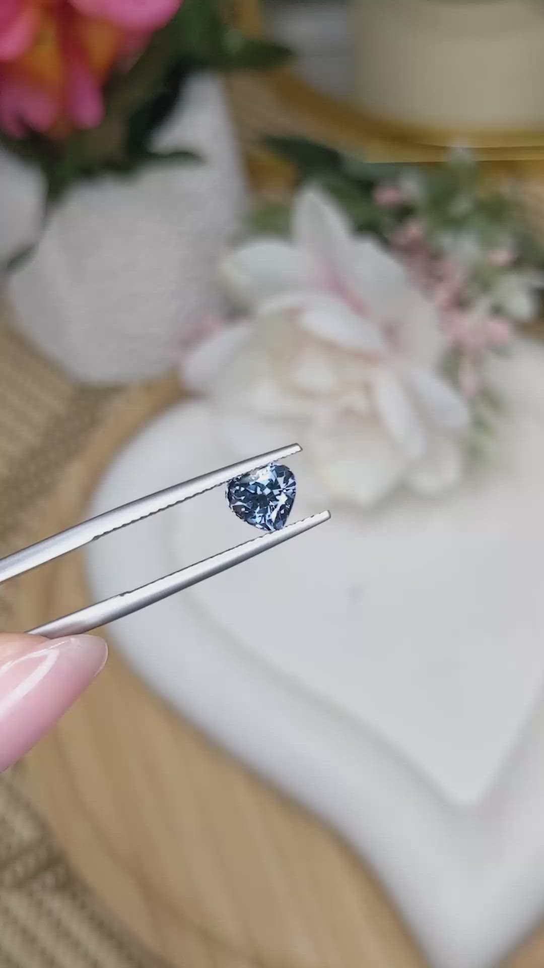 1.16 Ct. Greyish Blue Spinel from Ceylon (Sri Lanka) Size Video