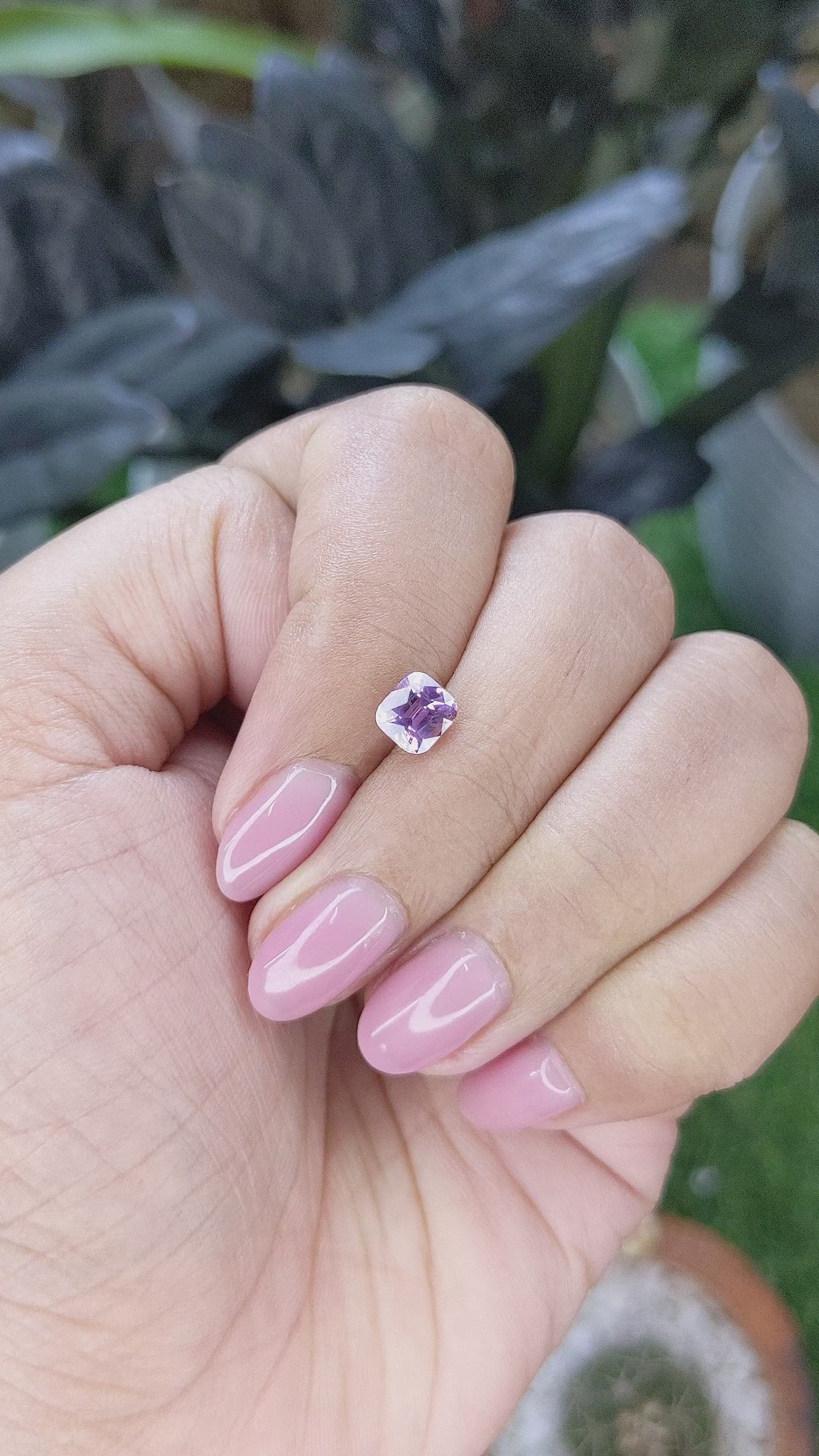 1.15 Ct. Purplish Pink Spinel from Tanzania Size Video