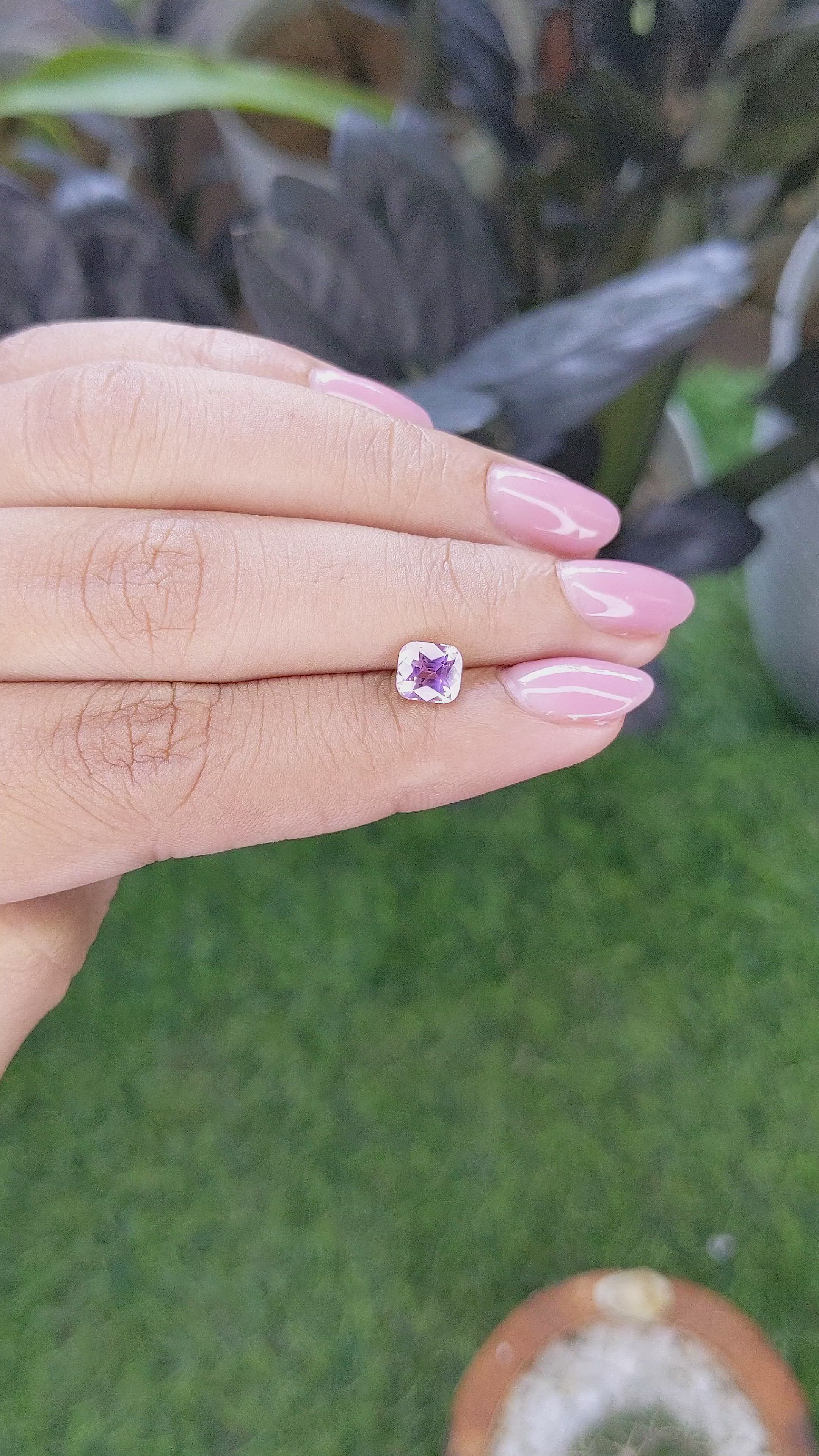 1.15 Ct. Purplish Pink Spinel from Tanzania Size Video