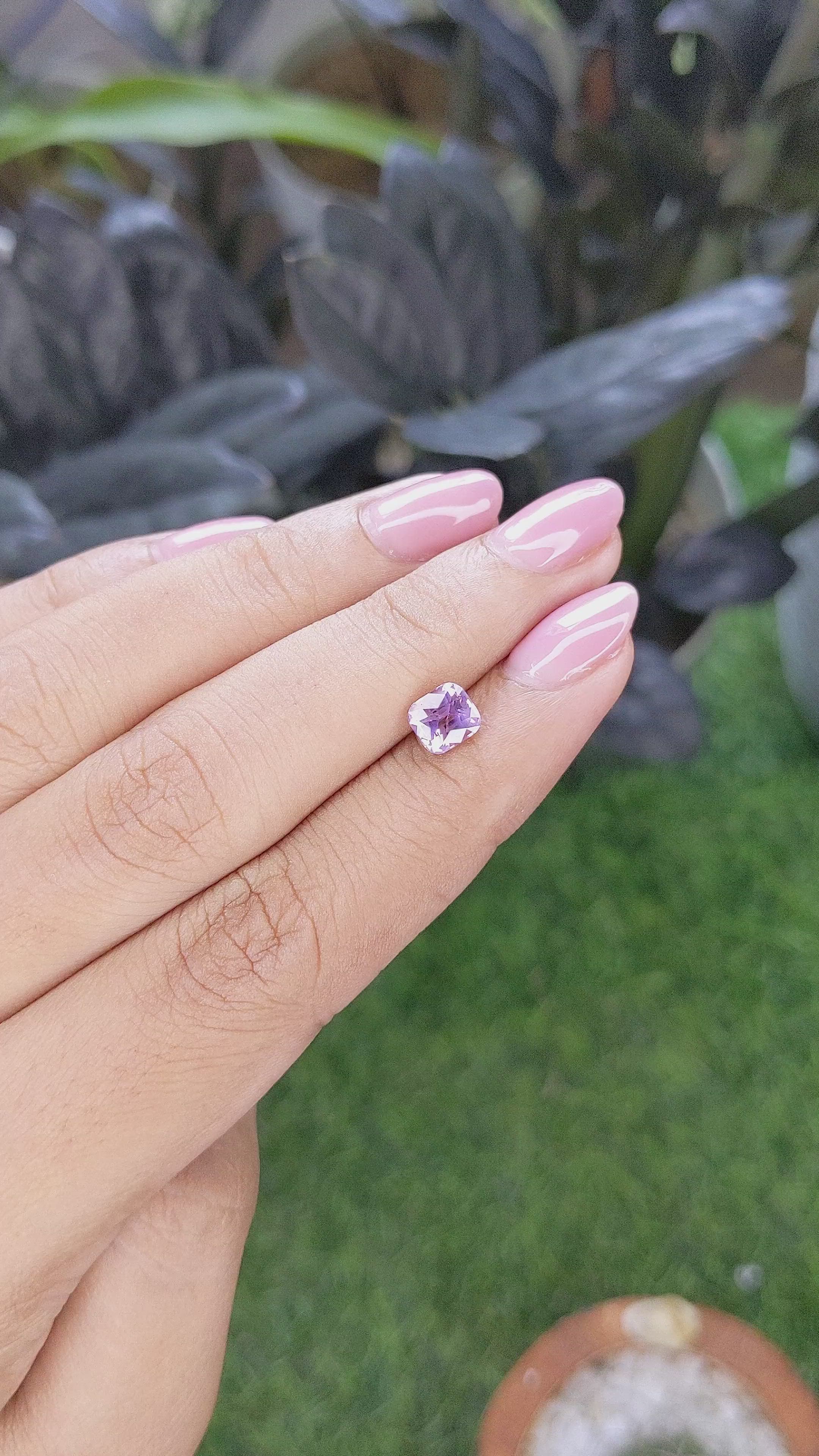 1.15 Ct. Purplish Pink Spinel from Tanzania Size Video