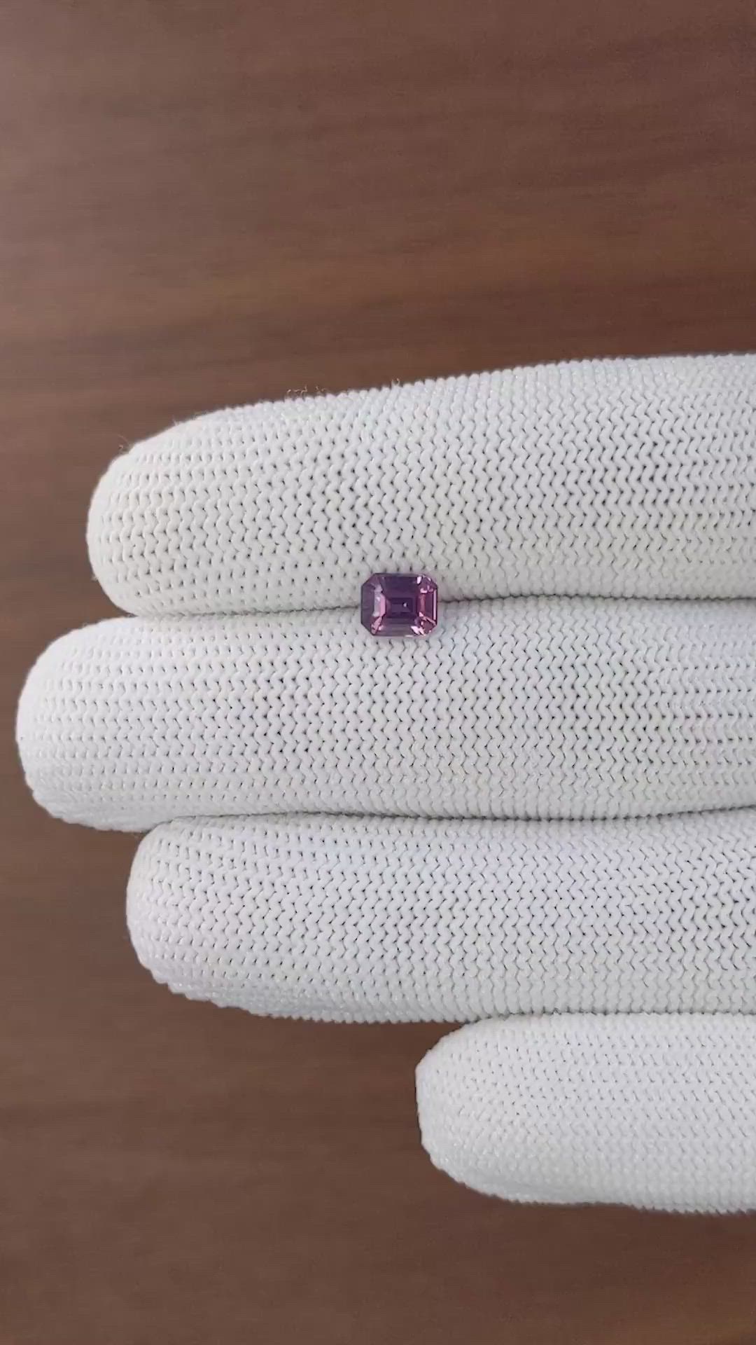 1.09 Ct. Pinkish Purple Spinel from Tanzania Size Video