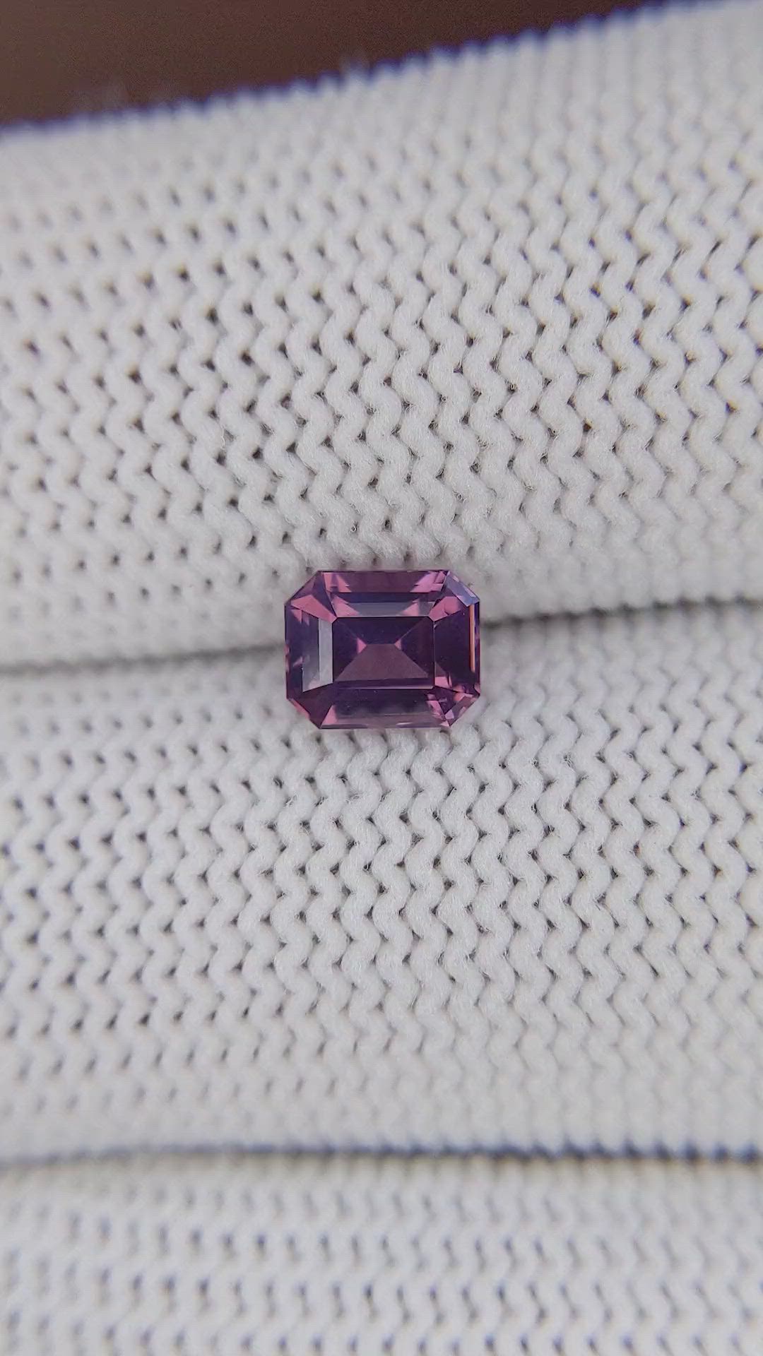 1.09 Ct. Pinkish Purple Spinel from Tanzania Size Video
