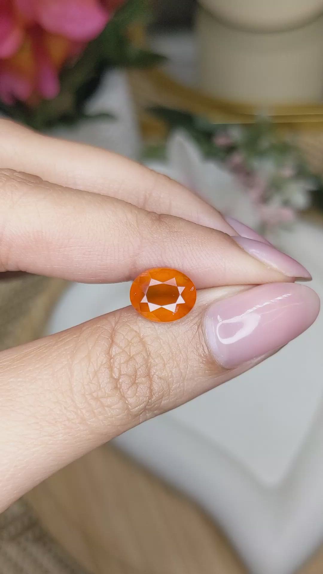 3.03 Ct. Orange Spessartite Garnet from Madagascar Size Video