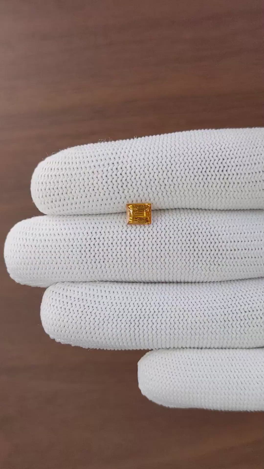 1.07 Ct. Orange Malaya Garnet from Tanzania Size Video