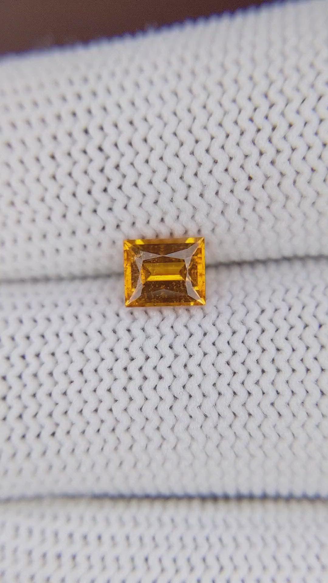 1.07 Ct. Orange Malaya Garnet from Tanzania Size Video