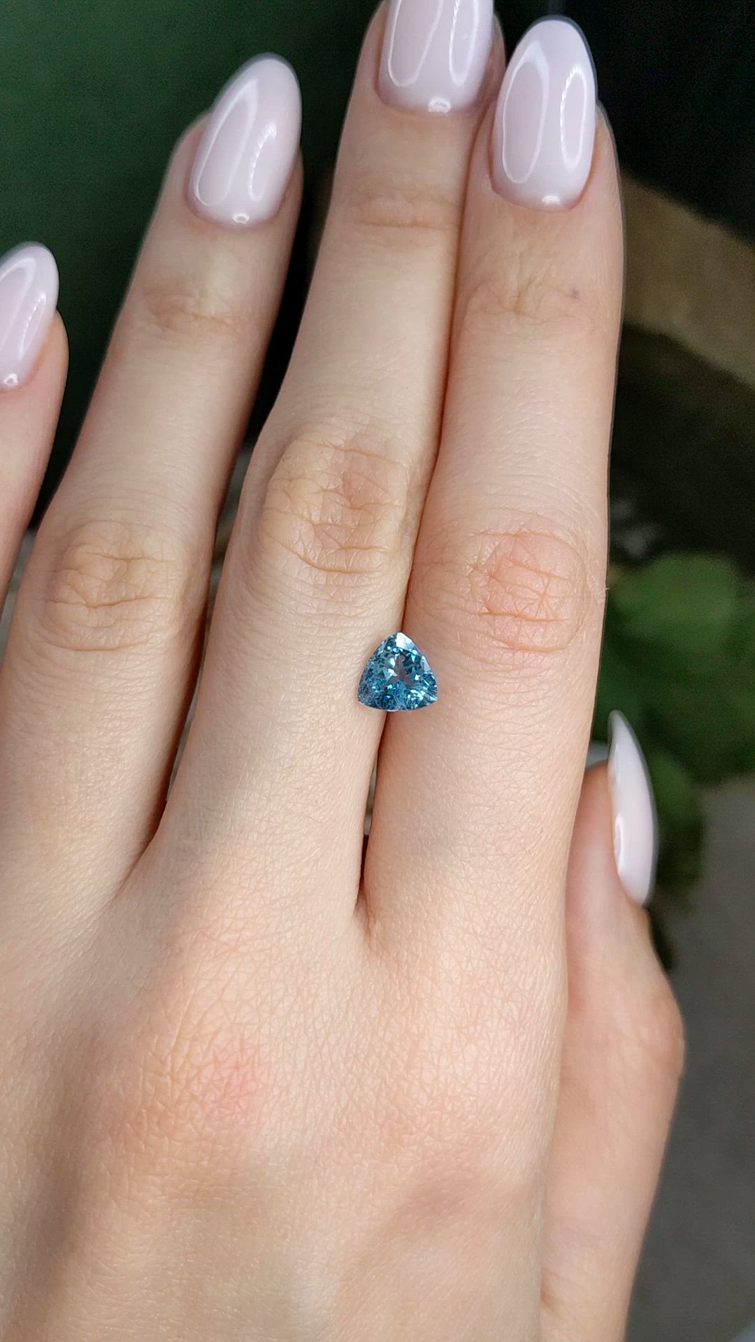 1.24 Ct. Blue Aquamarine from Brazil Size Video