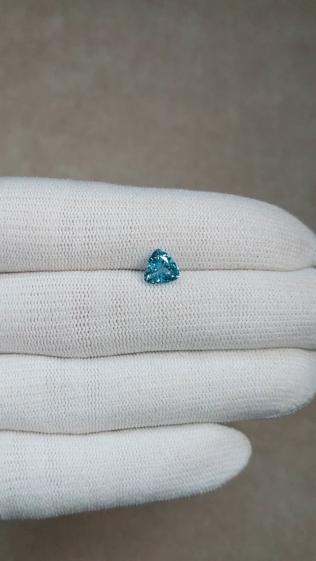 1.24 Ct. Blue Aquamarine from Brazil Size Video