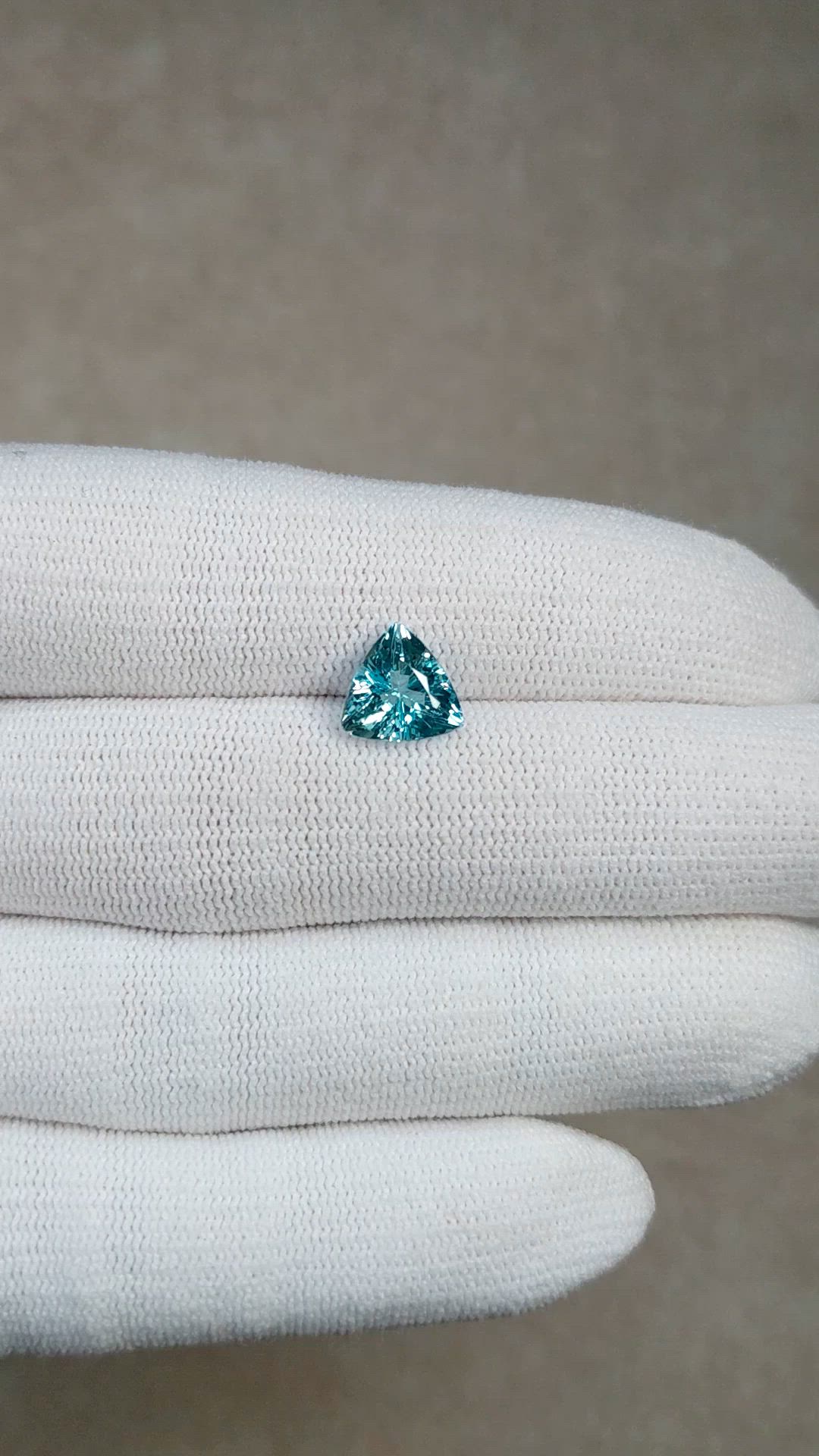 2.04 Ct. Blue Aquamarine from Brazil Size Video