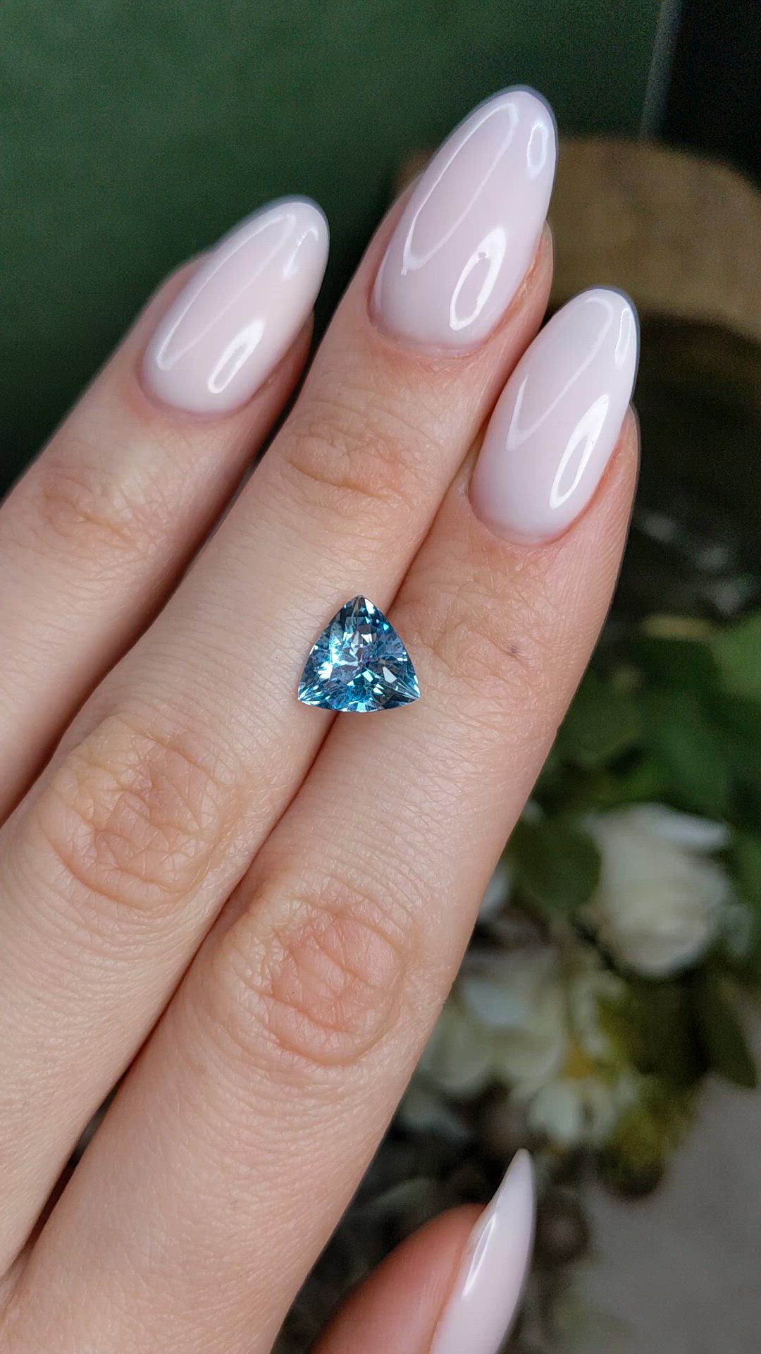 2.04 Ct. Blue Aquamarine from Brazil Size Video