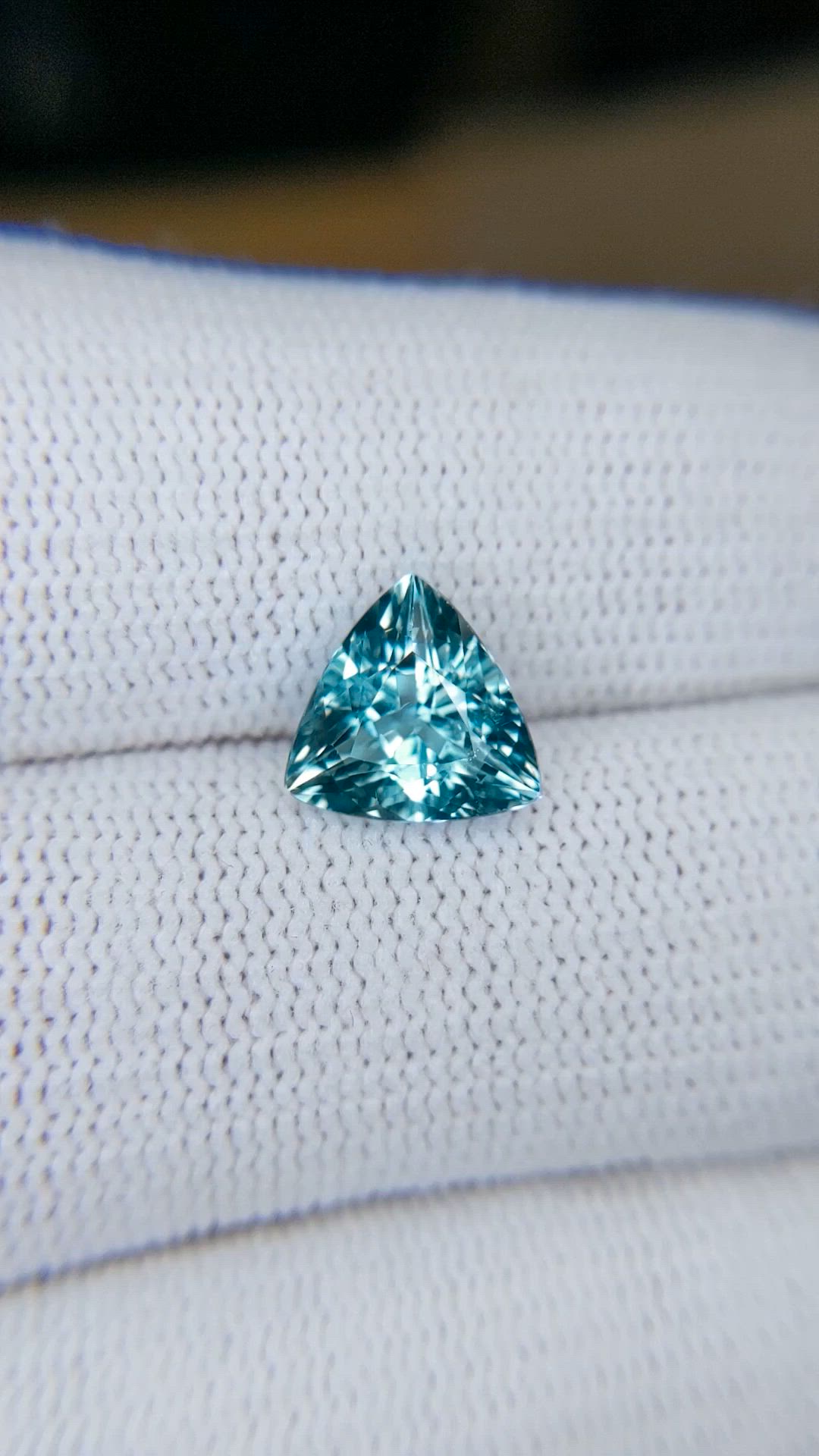 2.04 Ct. Blue Aquamarine from Brazil Size Video