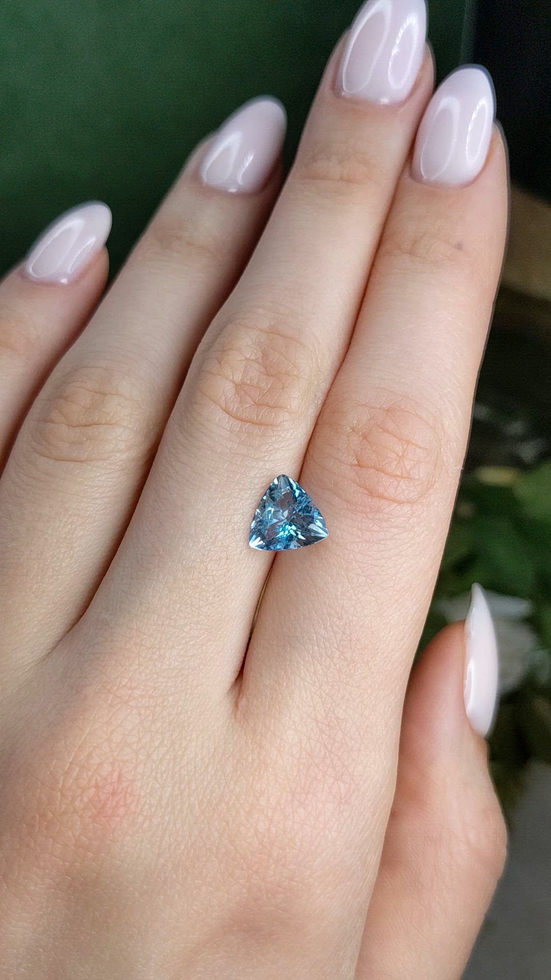 2.04 Ct. Blue Aquamarine from Brazil Size Video