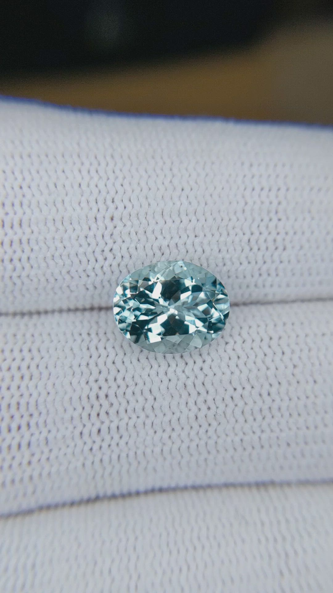 2.51 Ct. Blue Aquamarine from Brazil Size Video