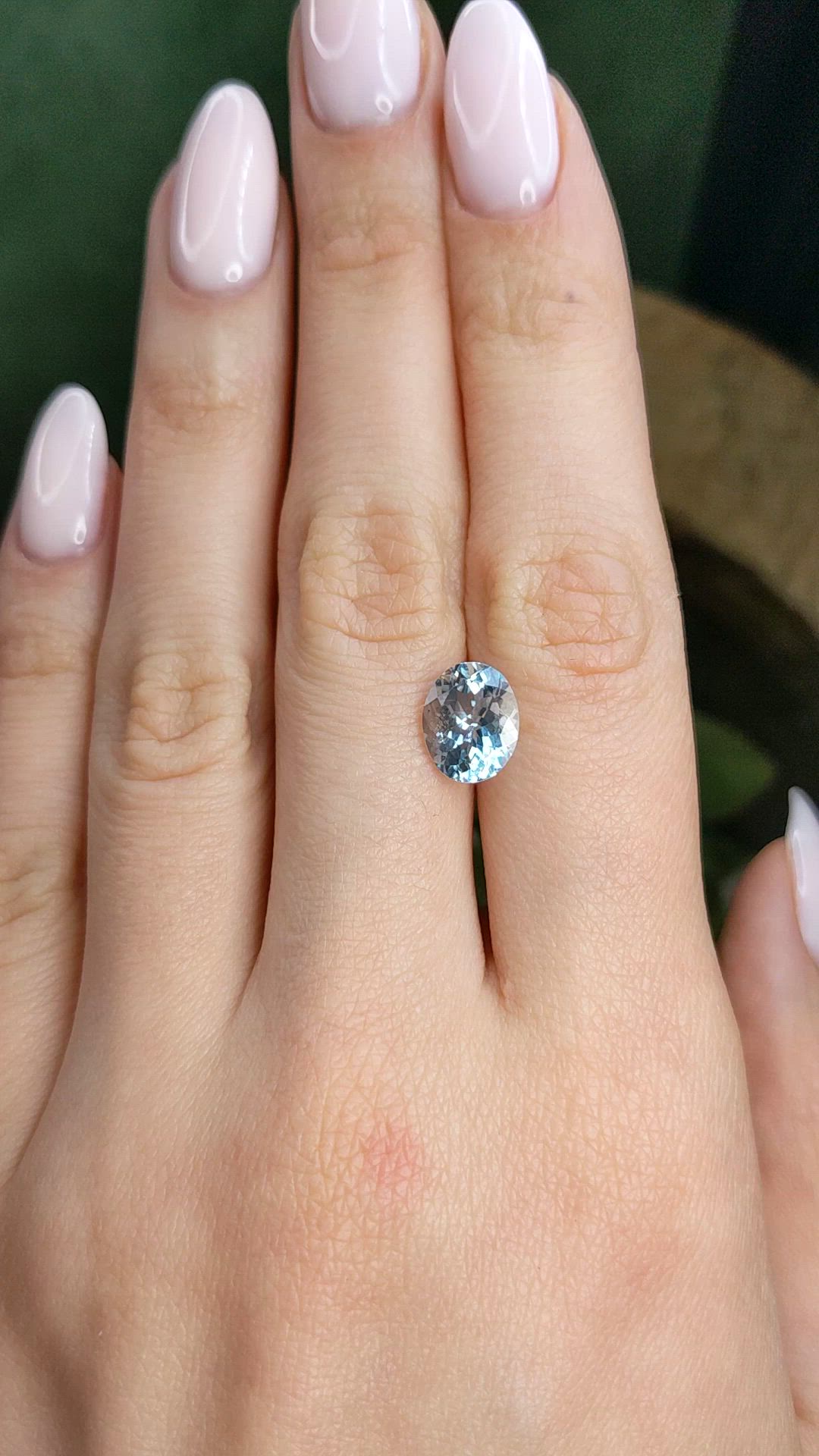 2.51 Ct. Blue Aquamarine from Brazil Size Video