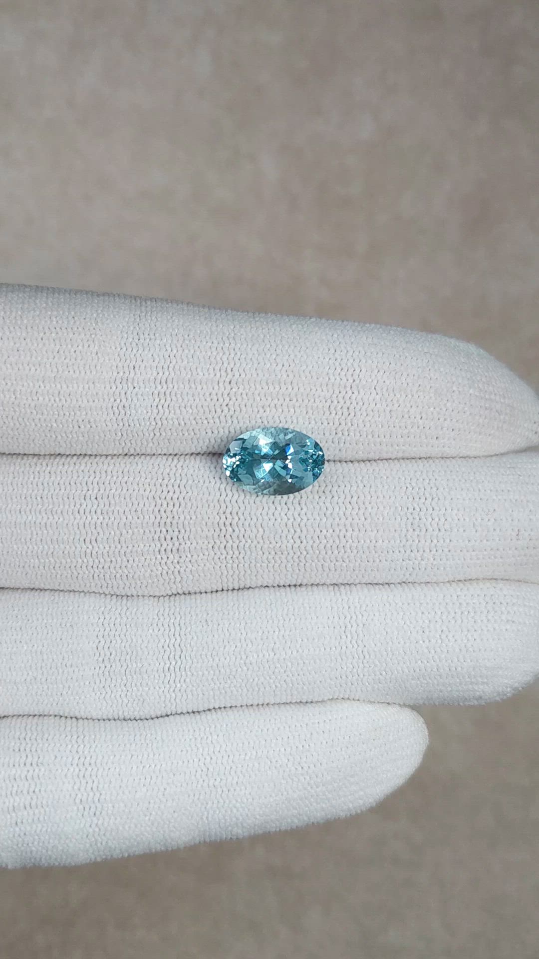 3.39 Ct. Blue Aquamarine from Ceylon (Sri Lanka) Size Video
