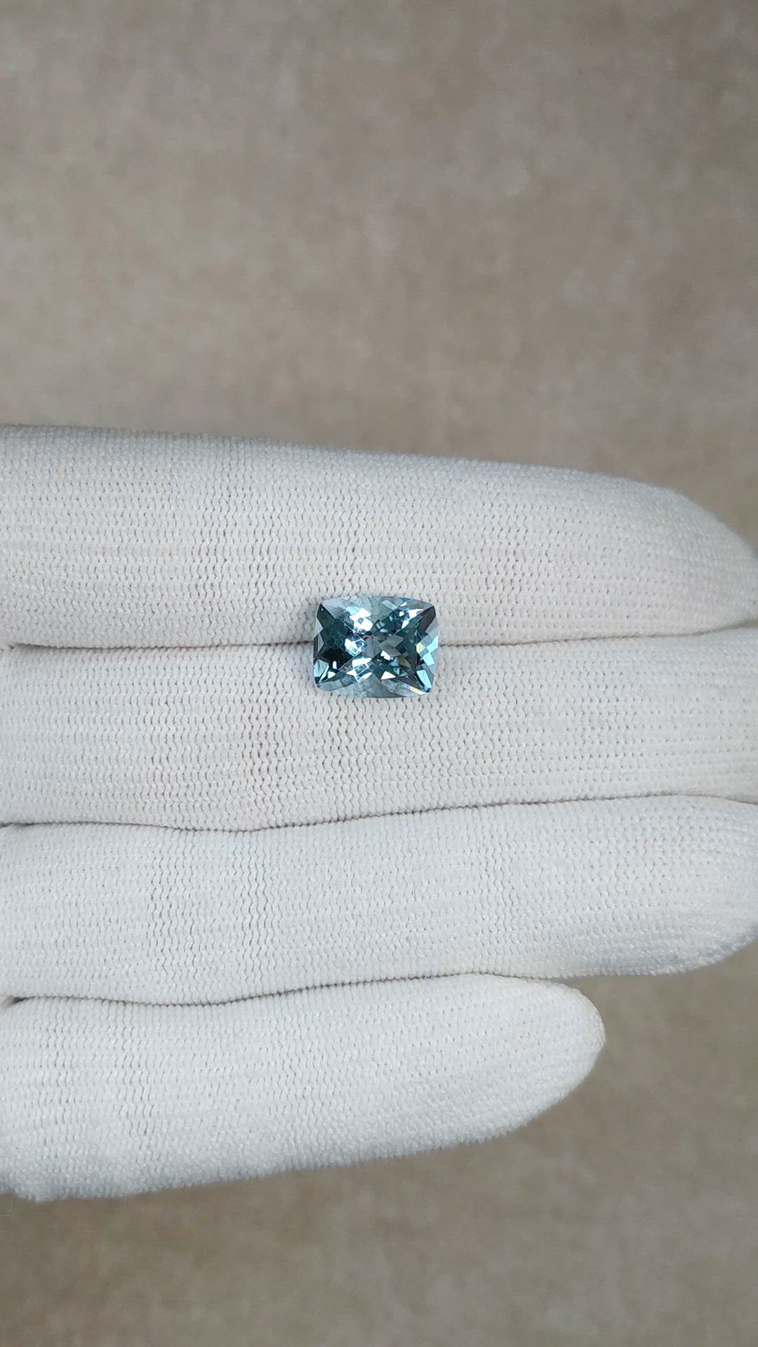 3.89 Ct. Blue Aquamarine from Brazil Size Video