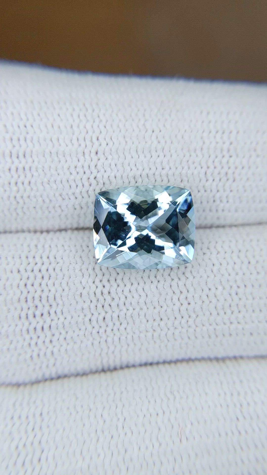 3.89 Ct. Blue Aquamarine from Brazil Size Video