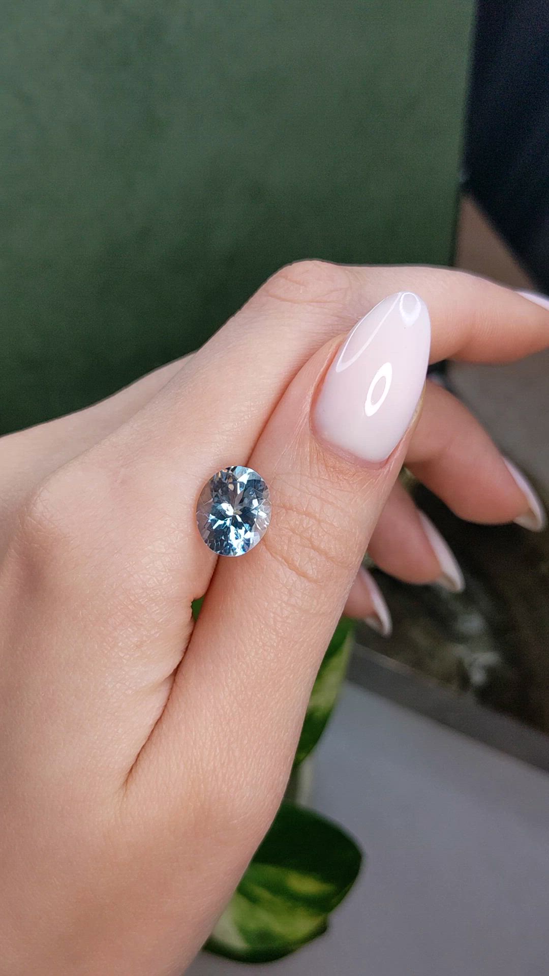 4.00 Ct. Blue Aquamarine from Brazil Size Video