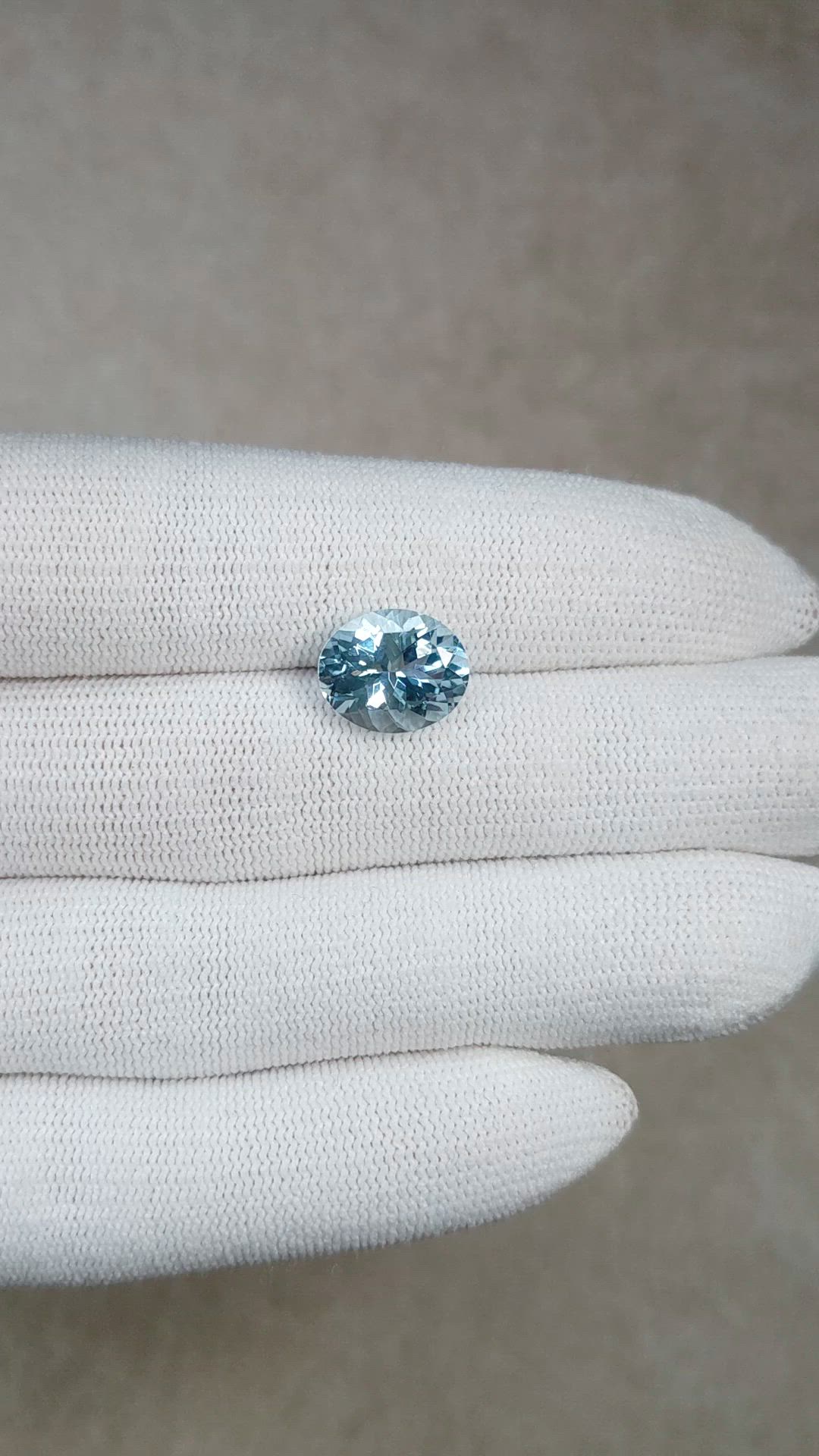 4.00 Ct. Blue Aquamarine from Brazil Size Video
