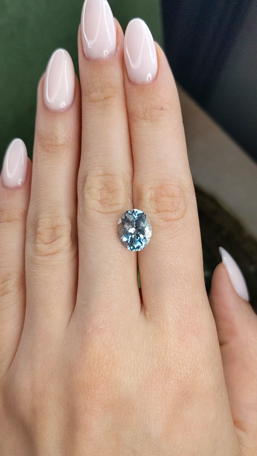 4.00 Ct. Blue Aquamarine from Brazil Size Video
