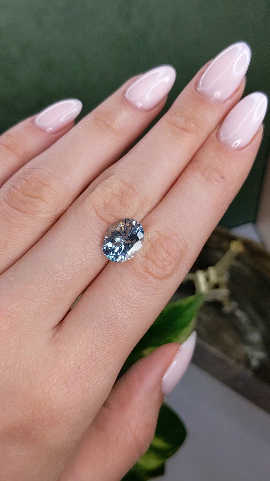 4.00 Ct. Blue Aquamarine from Brazil Size Video
