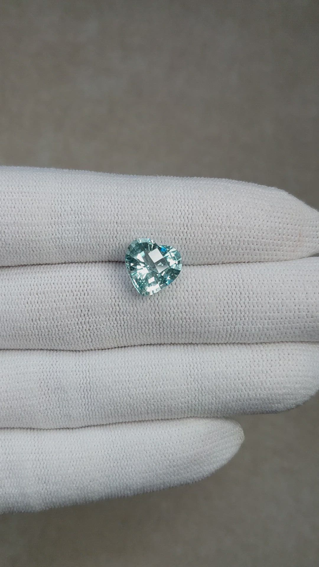 4.07 Ct. Greenish Blue Aquamarine from Brazil Size Video