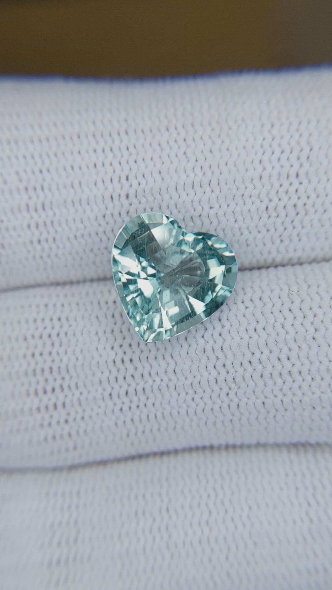 4.07 Ct. Greenish Blue Aquamarine from Brazil Size Video