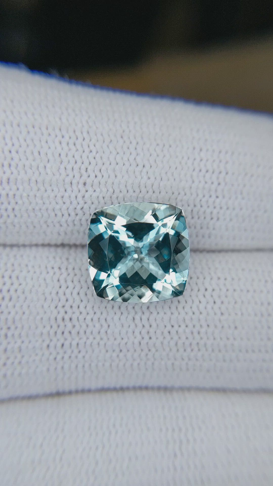 4.45 Ct. Blue Aquamarine from Brazil Size Video