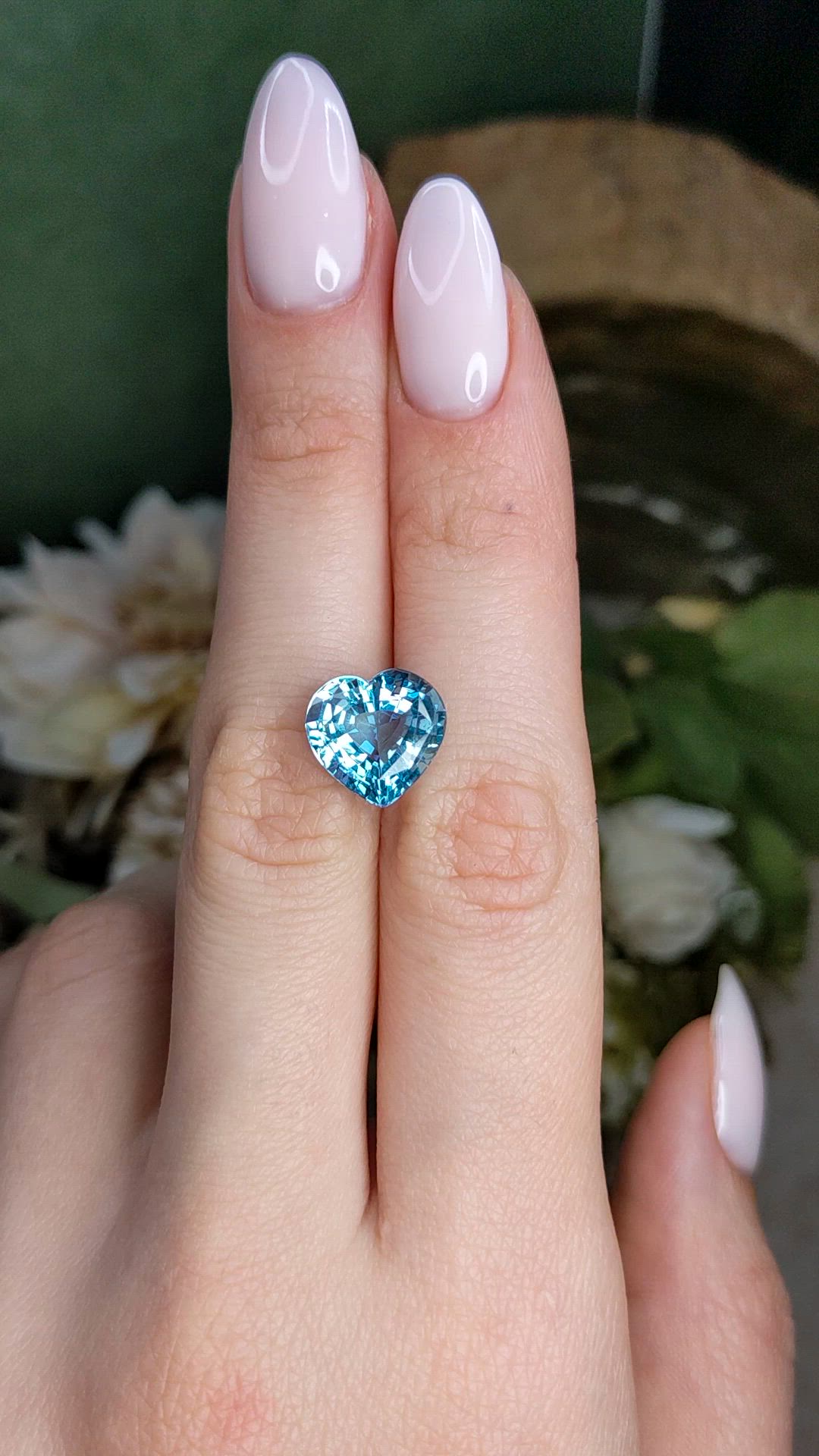 4.55 Ct. Blue Aquamarine from Brazil Size Video