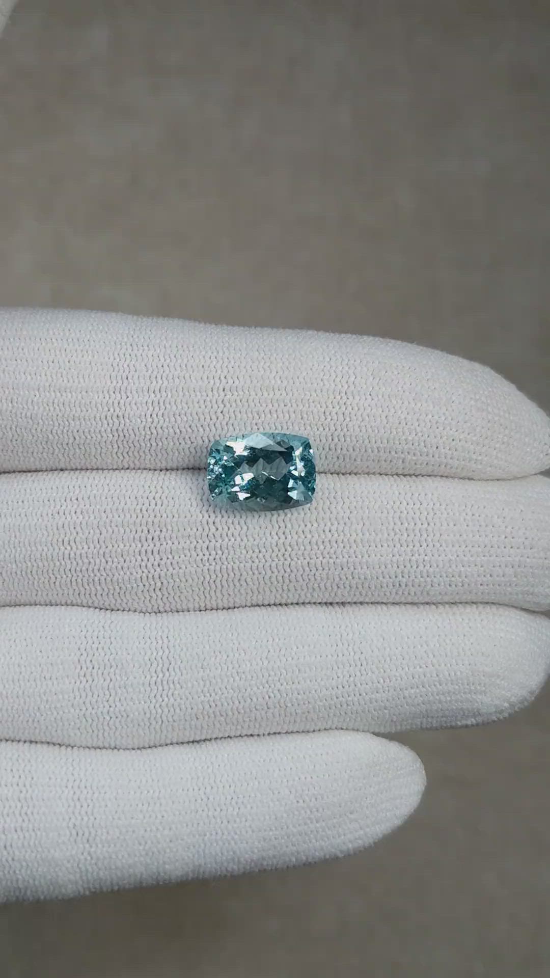 4.69 Ct. Blue Aquamarine from Brazil Size Video