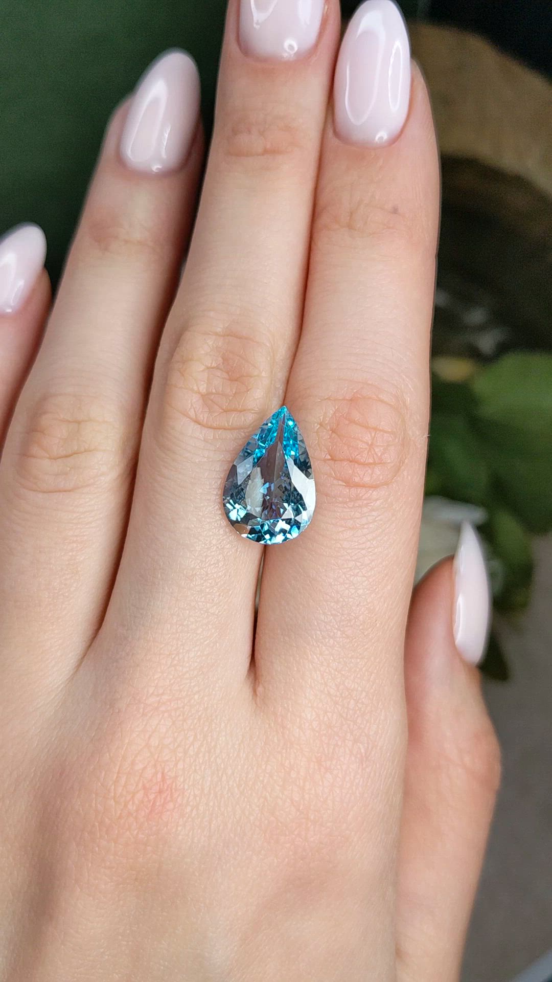 5.89 Ct. Blue Aquamarine from Brazil Size Video