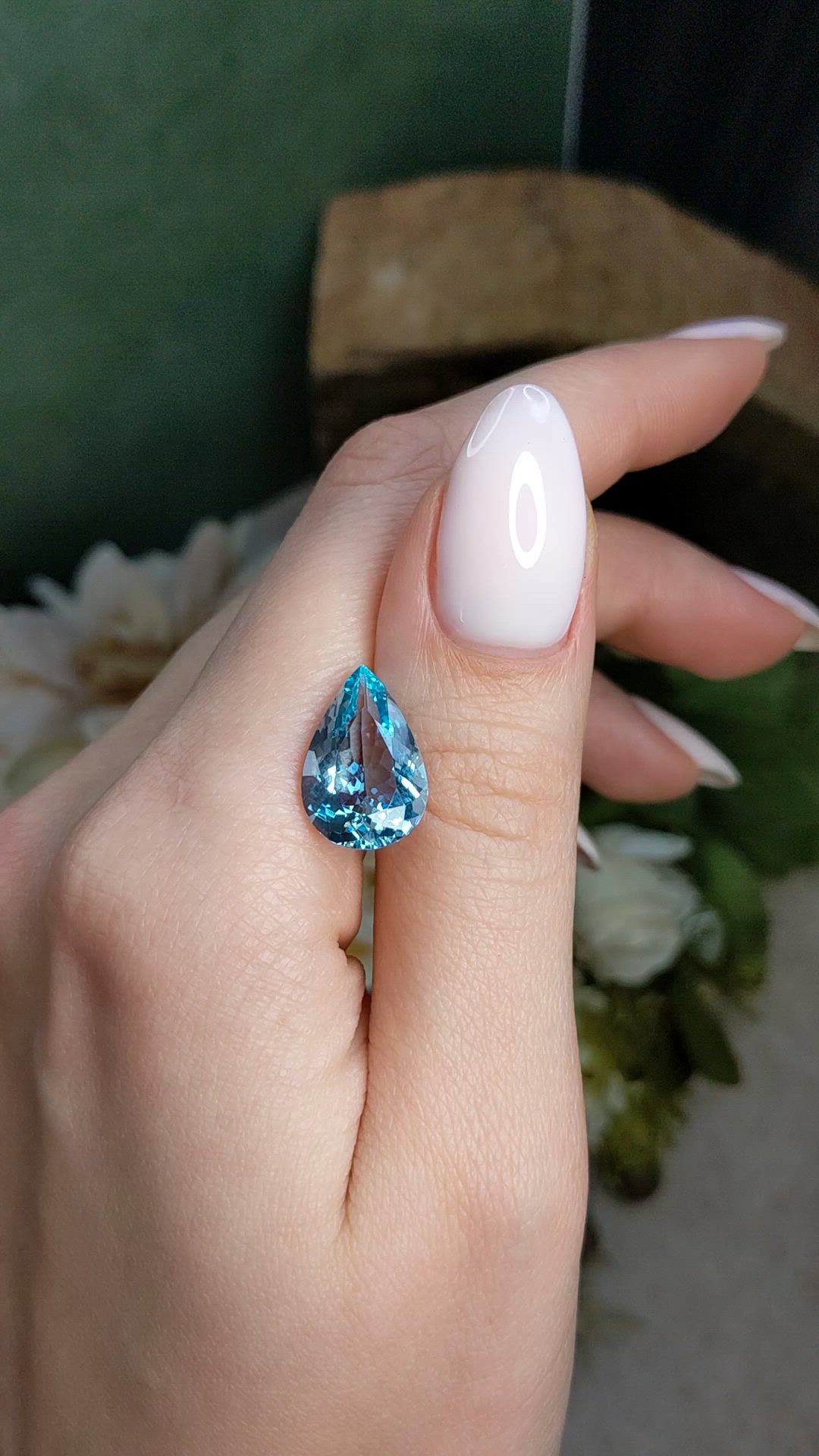 5.89 Ct. Blue Aquamarine from Brazil Size Video