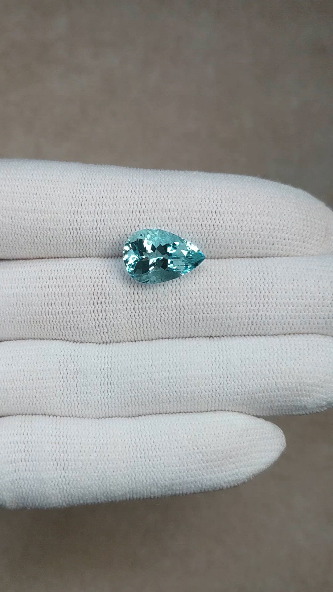 6.37 Ct. Blue Aquamarine from Brazil Size Video