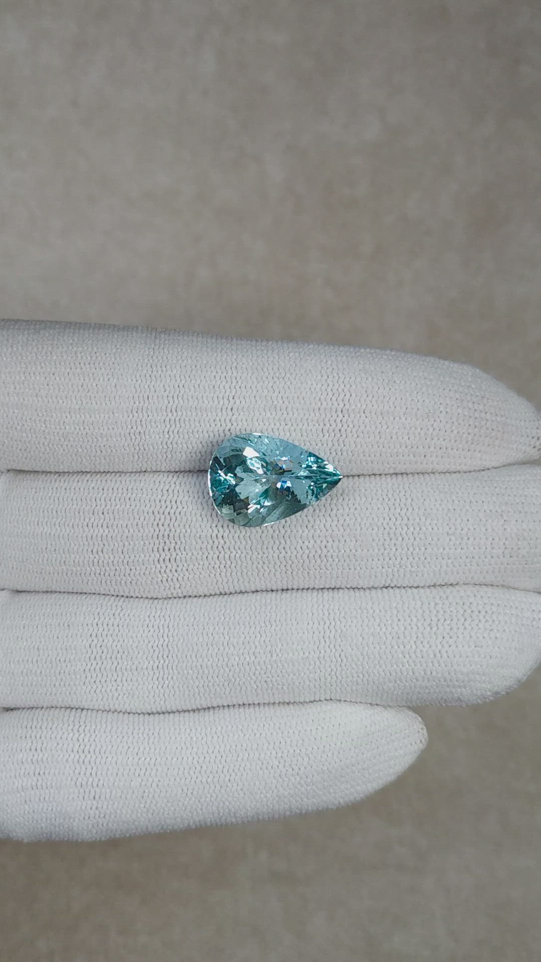 8.01 Ct. Blue Aquamarine from Brazil Size Video