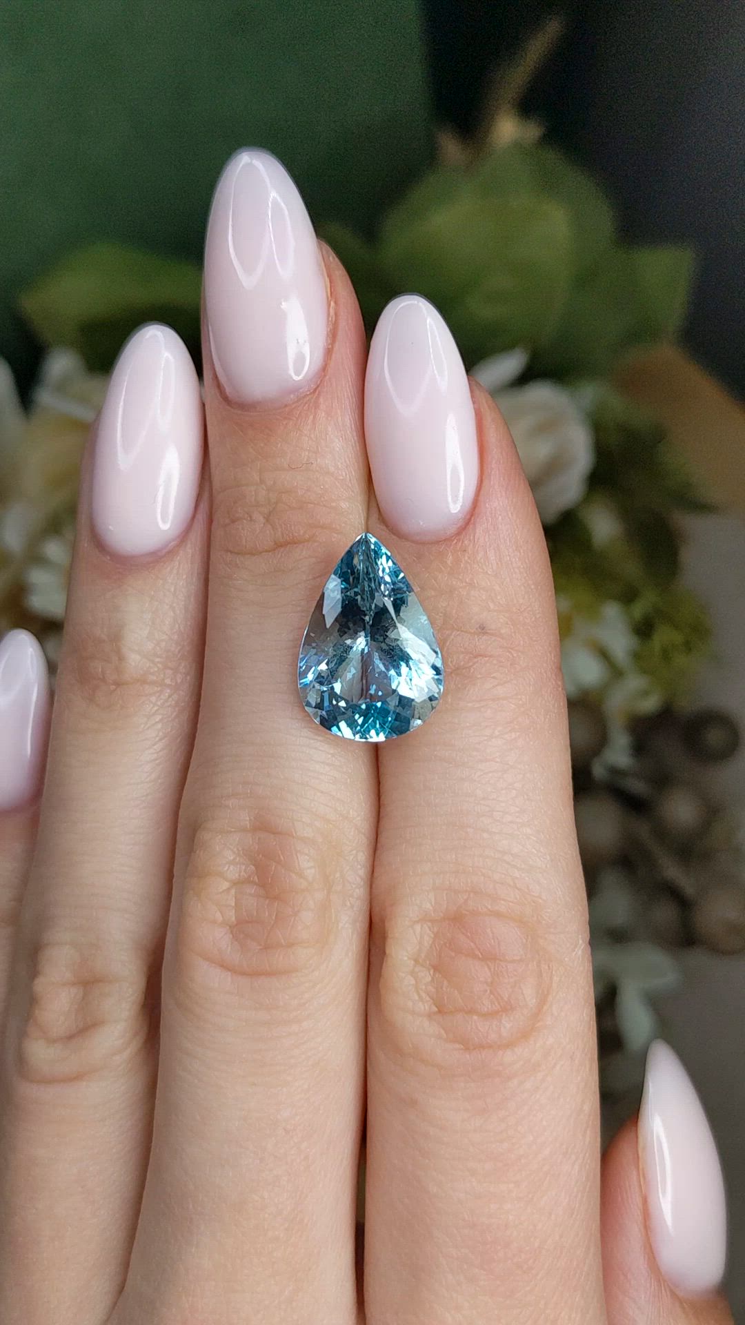 8.01 Ct. Blue Aquamarine from Brazil Size Video