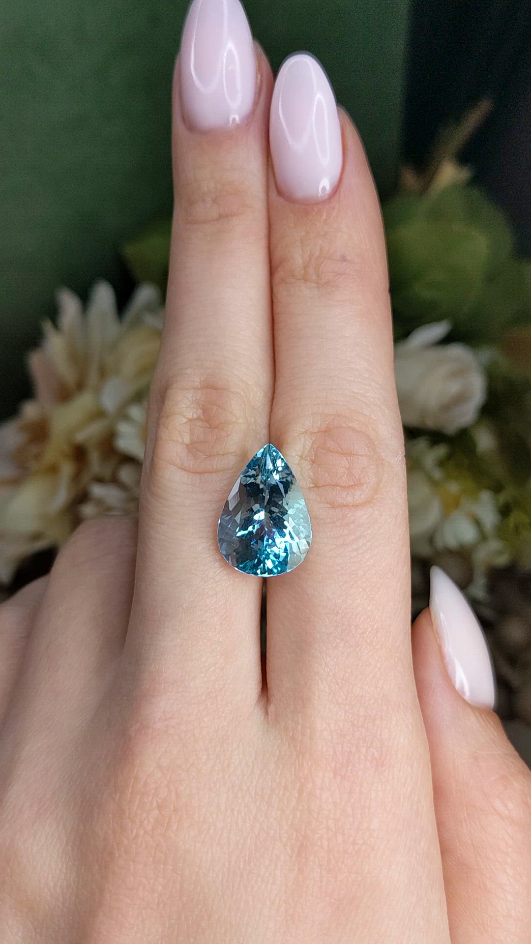 8.01 Ct. Blue Aquamarine from Brazil Size Video