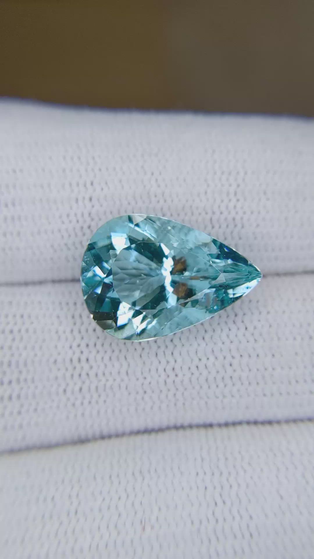 8.01 Ct. Blue Aquamarine from Brazil Size Video